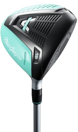 MacGregor V-Max Speed Lightweight Fairway Regular Flex Golf Club, 18, 21 or 24 Degree Lofts, Ladies Right Hand, Turquoise