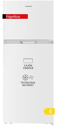 Corberó - Frigorífico 2 Puertas | CF2PH178024NFW | No Frost | 415L | 178cm | Luz LED | Cajón Crisper | Fresh Box | Estanterías de cristal ajustables | Blanco