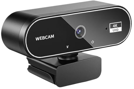 Webcam 4K para PC - Cámara de vídeo inalámbrica | Cámara Full HD para transmisión | Webcam Ultra-nítida para ordenador portátil | Cámaras de videollamadas para llamadas profesionales, reuniones, orden
