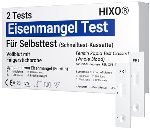 Järnbristtest (ferritin), testning hemma för att kontrollera järnvärdet, självtest av blod med fingertopparna, resultat på 5 minuter, utan laboratorieanalys, detektering