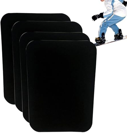 Acunny Espinilleras de esquí para Adultos – 4 Piezas de protección de piernas cortables – Snowboard Espinilleras – para Deportes de Invierno, Snowboard, Snowboarder, entusiastas del esquí, Atletas,