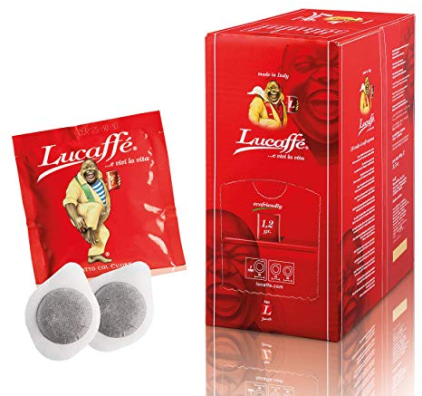 Lucaffè - 150 Café Dosettes ESE 44 mm, Classic, pour machine a cafe espresso, Compatible Cafetiere dosette | Torréfaction moyenne | Emballage Écologique