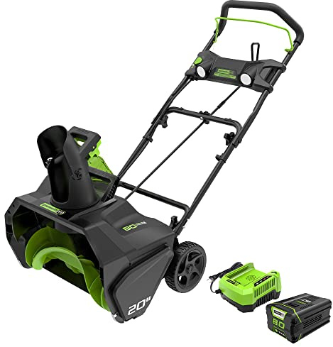 Greenworks 80V (75+ Compatible Tools) 20” Brushless Cordless Snow Blower, 2.0Ah Battery and Charger Included