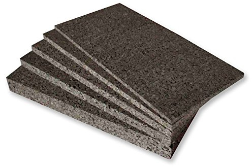 EKB-Isolierkork 1.000x500x40mm 4,0qm Schwarzkork, Dämmkork für Wärme- und Kältedämmung oder Gestaltung einer Terrarium Rückwand