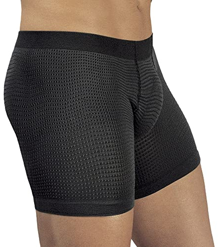SOLIDEA Uomo Boxer Panty Effect Micromassaggianti (Nero, M)