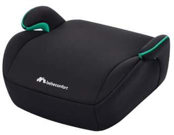 Bebeconfort Gaia i-Safe Rialzo Auto, Alzatina auto per bambini 6-12 anni, 128-150 cm, Seggiolino auto leggero e compatto, Seduta imbottita, colore Mineral Black