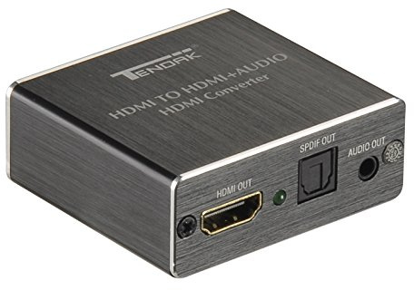 Tendak HDMI Audio Extractor, 4K 30Hz HDMI Audio Splitter to Optical TOSLINK SPDIF + 3.5mm Stereo Audio Adapter, Compatable for TV, PC, PS3/4/5, Blu-ray/DVD/HD Player