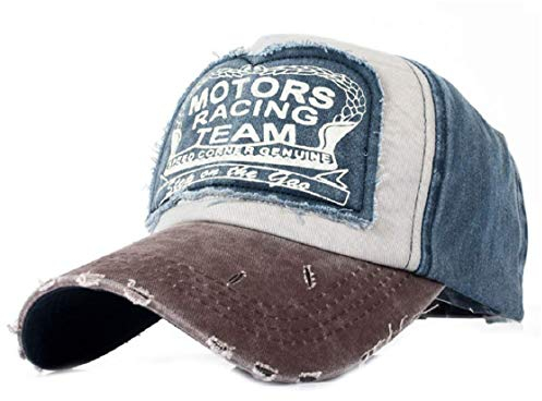 Tuopuda Baseball Cap Retro Cap Vintage Basecap Motors Racing Motorcycle Snap Back Baseballkappe Outdoor Unisex (Kaffee)