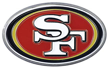 FANMATS 22608 San Francisco 49ers 3D Color Metal Emblem, Diecut Team Logo Auto Emblem