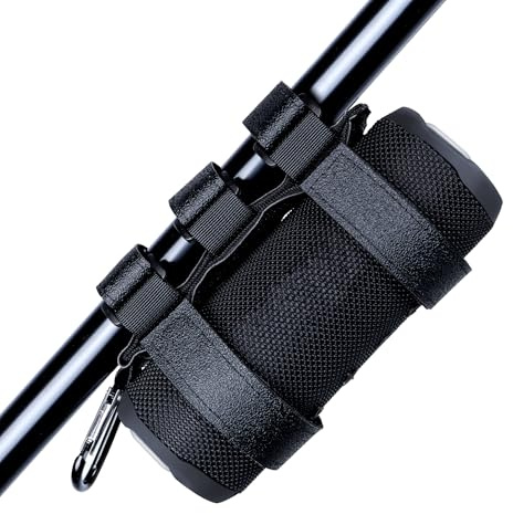 Lebakort Tragbare Lautsprecher Halterung für 7-12 Zoll Lautsprecher für Golf Cart Geländer Fahrrad Boot Outdoor Verstellbare Riemen (Schwarz)