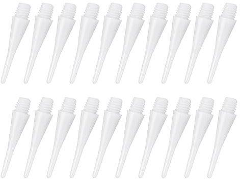 YOKIVE 80 Pcs Plastic Dart Tips, Game 2BA Thread Soft Darts Tips Replacements| Indoor Outdoor Play (White)