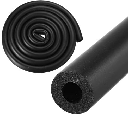 M METERXITY Tube en Mousse d'Isolation de Tuyau, 10mm 3/8 ID 20mm 7/9 OD 2M de Longueur, Tube en Mousse Souple et Flexible pour l'Isolation Des Tuyaux pour Le Support de Poignée [Noir]