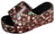 Mit Schnalle Sale Leder Schlappen Damen OrthopäDische Pantoletten Hausschuhe Sexy Schuhe Bordeaux Sandalen Dicke Sohle Bienenstock Zehentrenner Lederpantolette Metallic Elegant Ladies