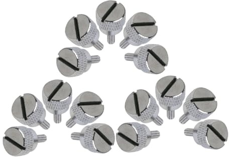 VILLCASE 15 Pezzi Viti Presser Foot in Acciaio per Macchine da Cucire Facili da Avvitare Mano Fissaggio per Piedini Compatibili con Vari Modelli Viti Resistenti per Cucito Preciso