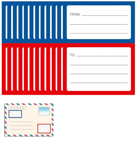Address Labels Stickers, Large Sticky Labels, 100 Pcs | Quality Self-Adhesive Paper Holds Firm, Large Surface Allows Clear Addressing, Suitable for Parcels and Office Mail