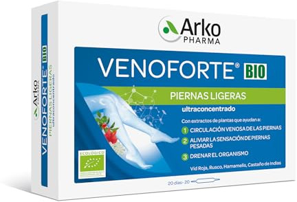 ARKOPHARMA Venoforte BIO 20 Ampollas Bebibles Vid Roja Circulación Piernas
