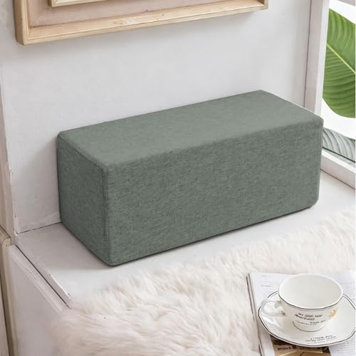 Hruile Bäddsoffa, armstöd, skumdyna för soffa, läskudde, armbågsstödskudde med avtagbart överdrag, fyllning till mellanrum för sovrum, vardagsrum (50 x 20 x 20 cm, ljusgrå)