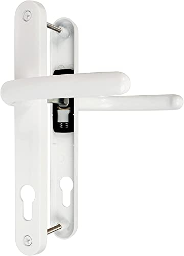 uPVC Door Handles Set Lever/Lever White 92pz - 210mm Screw to Screw - Back Plate 240mm