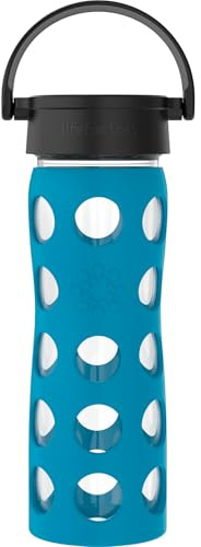 Lifefactory Glass Hydration Bottle Teal Lake 475 ml