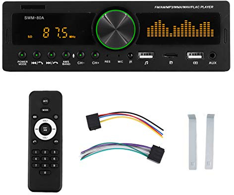 Autoradio Bluetooth SWM-80A(B) mit Auto MP3-Player, Freisprecheinrichtung, 12V 1 DIN Fernbedienungsunterstützung