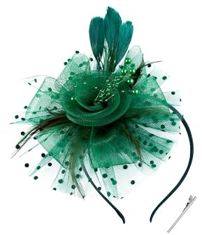 Coucoland Fascinators Cappelli da donna Velo Fascia e Una Clip Clip Tea Party Copricapo