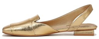 Franco Sarto Womens Teagan Slingback Flats Gold Metallic 9.5 M