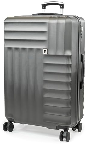 Pierre Cardin Luggage Large Suitcase 30 Inch - 4 Wheeled Lightweight Grey | Larger Suitcases 30/ 76cm 100L Capacity, Durable Hard Sided, Built For Longer Holidays And Family Travel Charcoal Gray