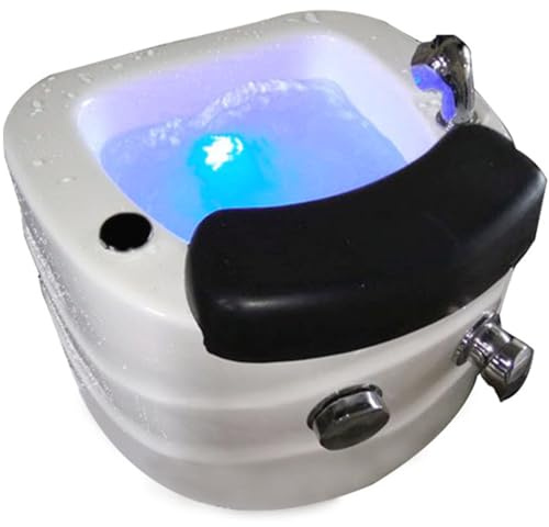 HENGCMM Pediluvio de Masaje acrílico, pediluvio de SPA, Baño de pies, SPA calentado para pies Tazón de pedicura con Ajuste de frío y Calor Puede drenar y Ajustar automáticamente Agua fría y Caliente