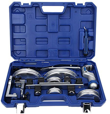 Dobladora de tubos, Dobladora de tubos CT‑999RF Kit de herramientas de molde de cobre manual Tubería industrial, Dobladora de tubos manual de acero inoxidable