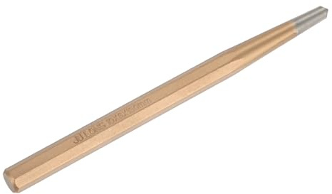 M METERXITY Center Punch 6mm Shank Point, 10x150mm Alloy Steel Center Punch Tool, Impact Resistant Metal Punch Center for Mark/Drilling/Punching/Scribing/Locator/Starting Nail [Golden]