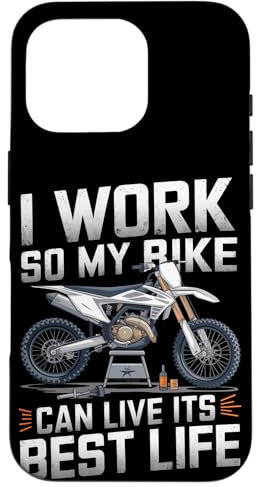 Je travaille pour que mon vélo puisse vivre sa meilleure vie en vélo tout-terrain Coque pour iPhone 16 Pro