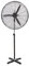 Cofan Ventilador industrial de pie con 3 velocidades | Potencia: 200 W | Oscilación 80° | Color: negro | Base metálica en cruz | Medidas: 81 x 81 x 189 cm