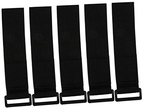 5 Piezas Cintas de Sujeción Elásticas de Nylon para Organización de Cables y Artículos Hogar Oficina y Vehículos Color Negro