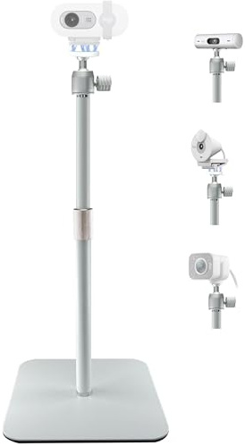 AYIZON Support magnétique pour webcam Logitech Brio 100, Brio 300, Brio 500, C270, C310, StreamCam et OBSBOT insta360 Blanc