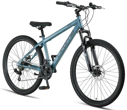 Licorne Bike Thunder Premium mountainbike i 20, 24, 26, 27,5 och 29 tums cykel för flickor pojkar män och kvinnor skivbroms (akvamarin, 27,5 tum)