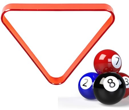 qokeeu Triángulo Para Billar | Accesorios Deportivos Americanos Estándar | Triángulo De Mesa Para Billar,Para Casa Sala De Juegos Club Bar Partidos Entrenamiento Jugadores Aficionados