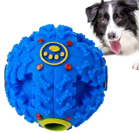 Generisch Giocattolo per cani, palla interattiva, 4,72 pollici, giocattolo intelligente, per la cura dei denti, giocattolo da masticare