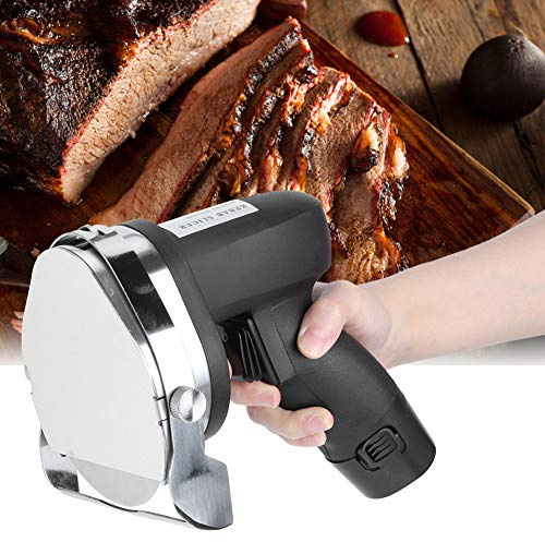 KKPLZZ Cuchillo de Kebab Eléctrico de Espesor Ajustable, Cortador de Carne de Mano, Herramienta para Cortar con Ergonómico y Hoja de Acero Inoxidable para Uso Comercial en R