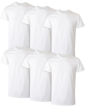 Hanes Men's Tagless Cotton Crew Undershirt, 6 Pack - White, M UK