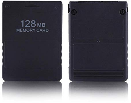 Memory Card, High Speed 8M PS2 Memory Card for Game Data Storage Black Plastic 2.2 x 1.65 x 0.31 Inch 1pc