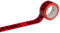 MASHPAPER Klebeband Packband GESPERRT 6 Rollen rot mit schwarzem Druck - 50 mm breit x 66 m lang