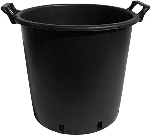 Srendi® large/Extra Large/Medium/Small Black Gardens plant Pots, tree, shrub, pots with handles (1, 35L)