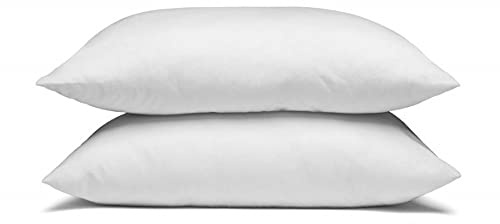 Lote de 4 almohadas superhinchables de algodón orgánico, 65 x 65 cm + 2 fundas de almohada, firme, cojines cama almohadones