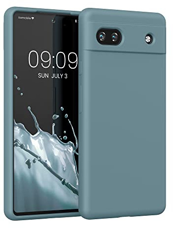 kwmobile Hülle kompatibel mit Google Pixel 6 Pro Hülle - Silikon Handy Case - Handyhülle weiche Oberfläche - kabelloses Laden - Arctic Night
