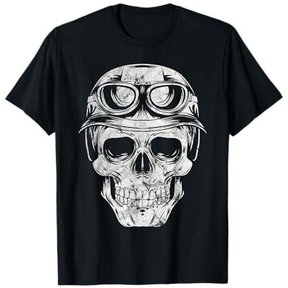 Teschio con casco Tattoo Cooles regalo Maglietta