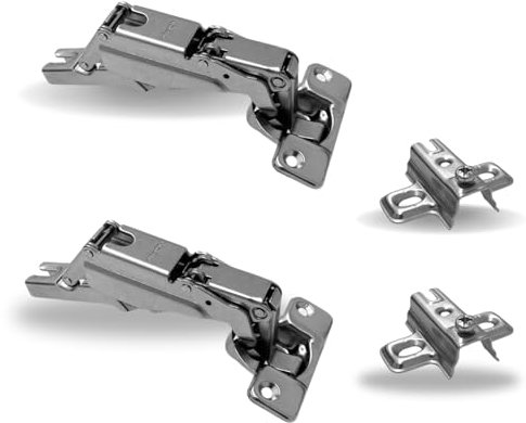 Coppia di Cerniere Mobili Per Anta Scolapiatti: Apertura 180° - Apertura reale 165° - Tazza 35MM + BASETTE INCLUSE