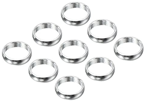 PATIKIL Fléchettes Arbre Anneaux, Aluminium Fléchettes O-Anneau Accessoires pour Plastique & Nylon Arbres - 9 Lot (Ton Argenté)