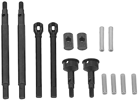 RiToEasysports Eje de Transmisión del Eje RC, Eje de Transmisión Delantero Trasero de Acero Negro RC Ejes de Transmisión Delanteros y Traseros Piezas de Repuesto para Traxxas TRX4M 1/18 RC