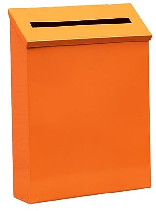 predolo Boîte aux lettres murale, boîte aux lettres de grande capacité, boîte aux lettres murale moderne, boîte aux lettres en métal pour porte extérieure, orange