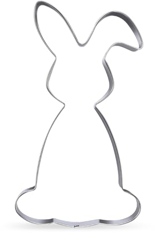 PANSIBY Plätzchen Ausstechform Ostern, 1 Stück Ausstecher Hase, Osterhasen Keksausstecher für Backen, Groß Osterausstecher für Kekse